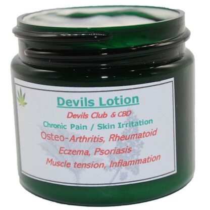 devils lotion front label